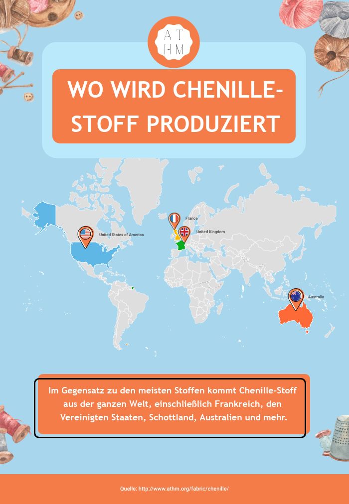 Wo wird Chenille-Stoff hergestellt?